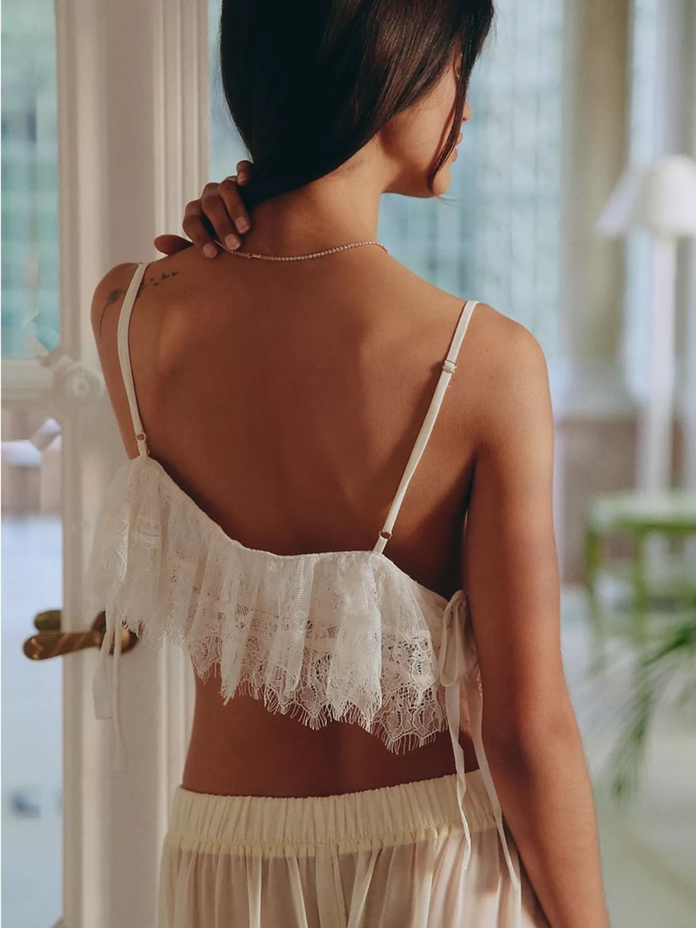 NWT Anthropologie LyreBird Lace Swing Crop Cami - Picture 2 of 6